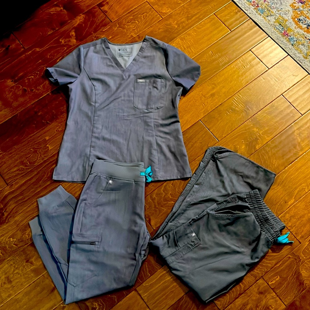 COPY - Graphite Scrub Set - Wide leg and Jogger